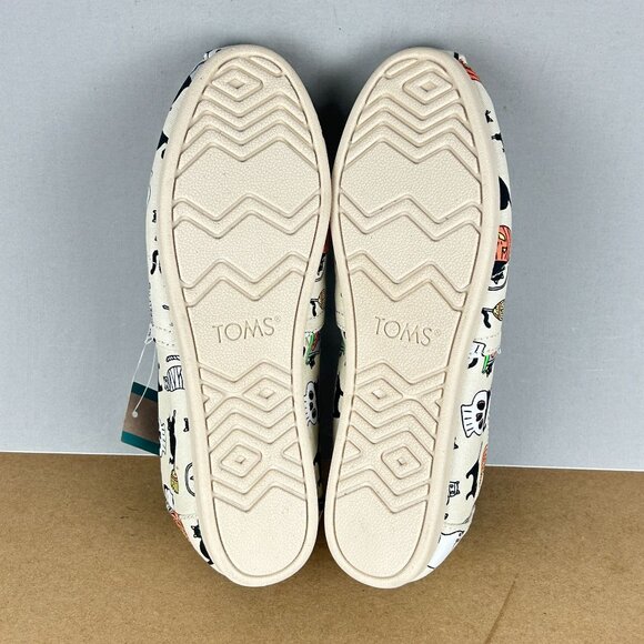 Toms Belmont Halloween Cats Slip On Casual Shoes Womens 6 Natural Halloween - Picture 6 of 11
